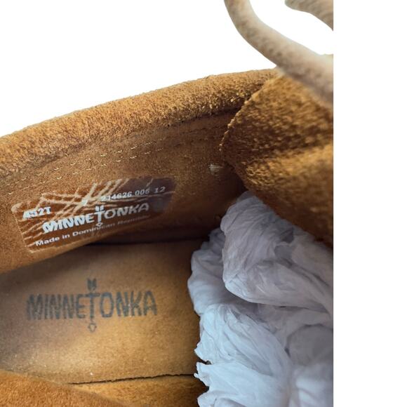 Minnetonka Venice Brown Fringe Boho Southwestern Moccasin Boots Women's Size 7 - Picture 8 of 9